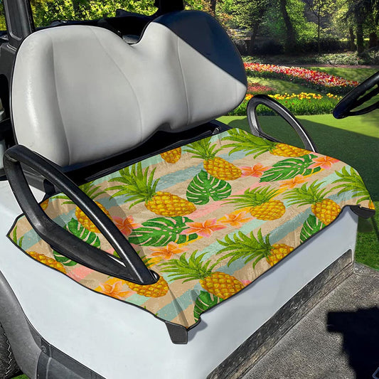 Sand Beach Pineapple Pattern Print Golf Cart Seat Cover