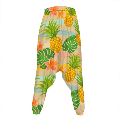 Sand Beach Pineapple Pattern Print Hammer Pants