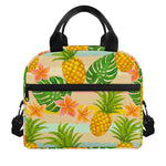 Sand Beach Pineapple Pattern Print Insulated Lunch Bag