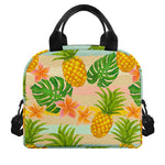 Sand Beach Pineapple Pattern Print Insulated Lunch Bag
