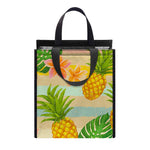 Sand Beach Pineapple Pattern Print Insulated Lunch Tote