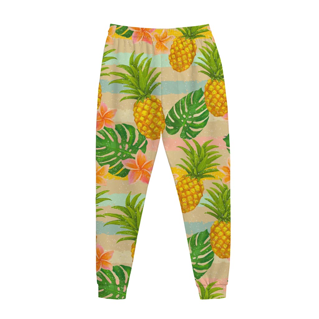 Sand Beach Pineapple Pattern Print Jogger Pants