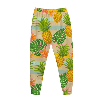 Sand Beach Pineapple Pattern Print Jogger Pants