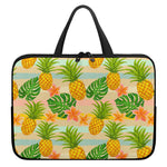 Sand Beach Pineapple Pattern Print Laptop Sleeve With Handle