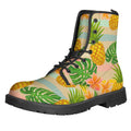 Sand Beach Pineapple Pattern Print Lace-Up Boots