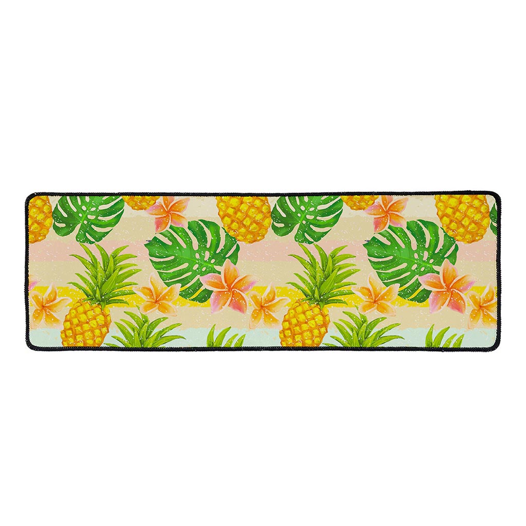 Sand Beach Pineapple Pattern Print Long Kitchen Mat
