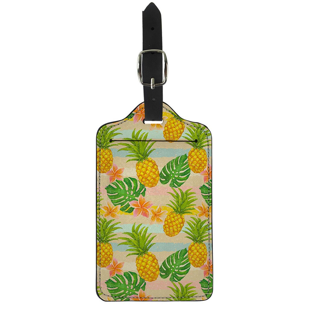 Sand Beach Pineapple Pattern Print Luggage Tag
