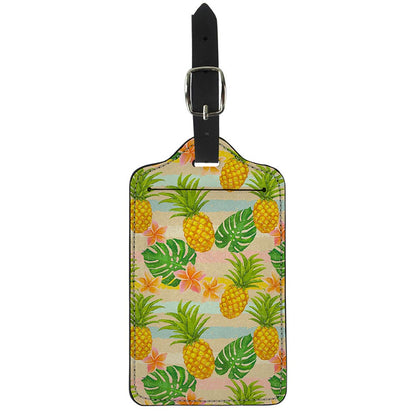 Sand Beach Pineapple Pattern Print Luggage Tag