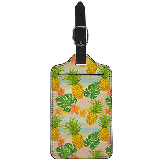 Sand Beach Pineapple Pattern Print Luggage Tag
