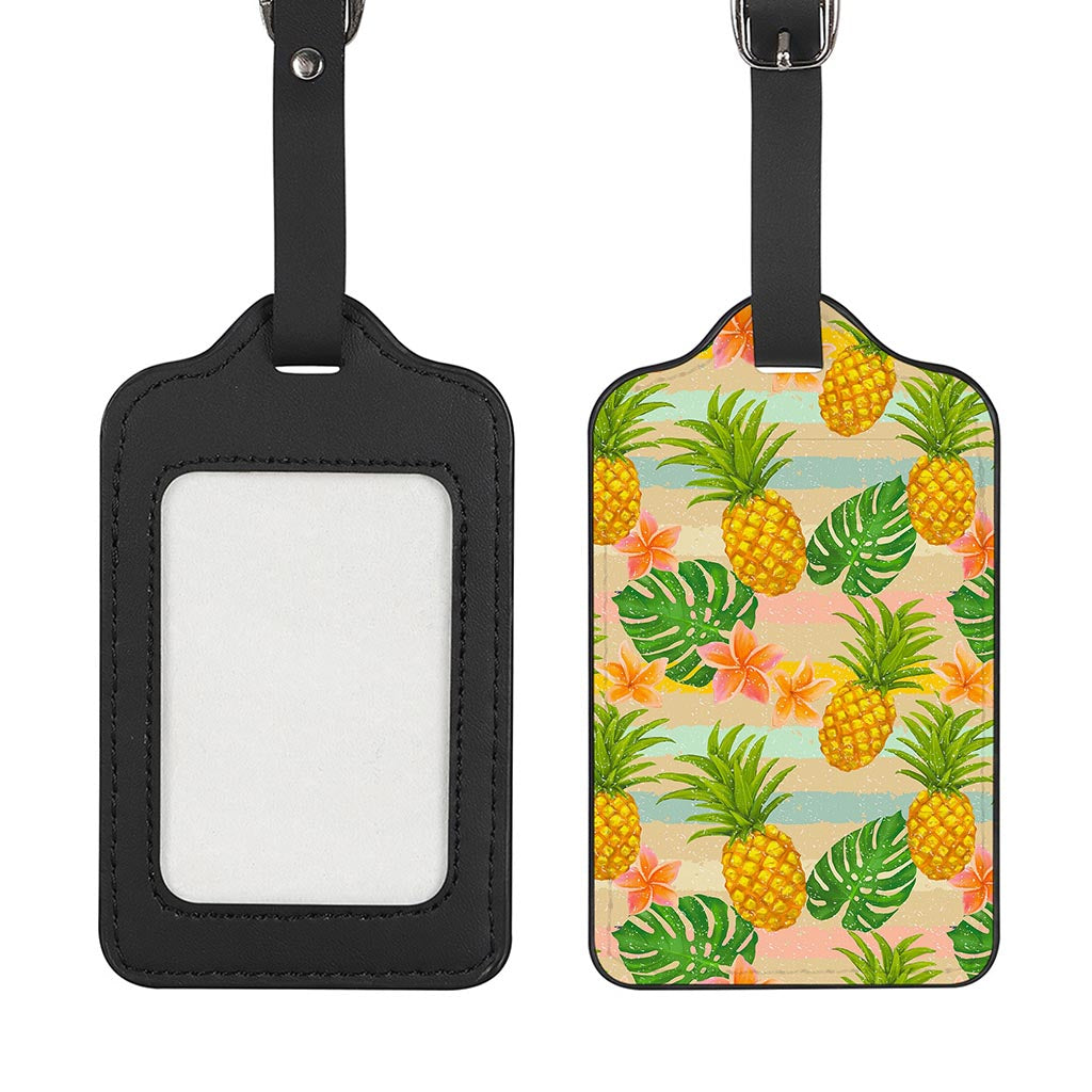 Sand Beach Pineapple Pattern Print Luggage Tag