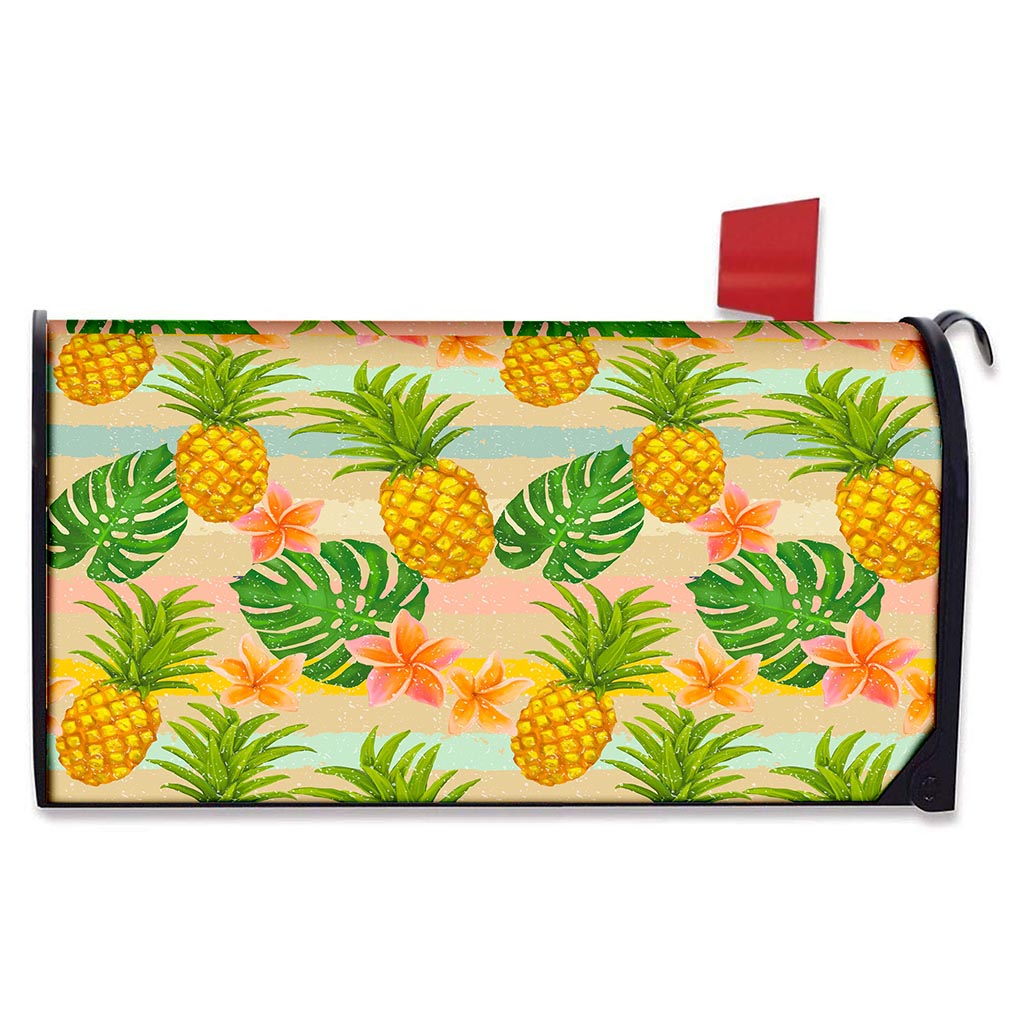 Sand Beach Pineapple Pattern Print Mailbox Cover