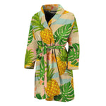 Sand Beach Pineapple Pattern Print Men's Bathrobe