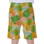 Sand Beach Pineapple Pattern Print Men's Beach Shorts