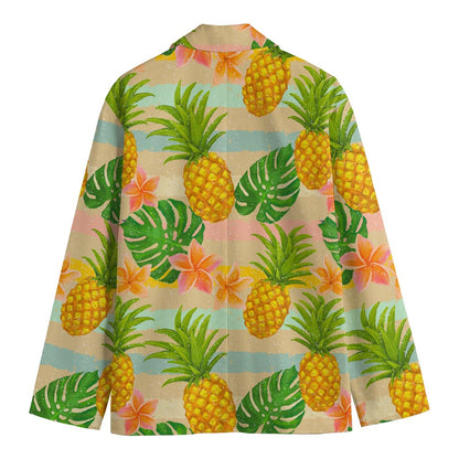 Sand Beach Pineapple Pattern Print Men's Blazer