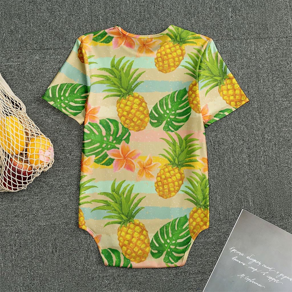 Sand Beach Pineapple Pattern Print Men's Bodysuit