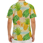 Sand Beach Pineapple Pattern Print Men's Deep V-Neck Shirt