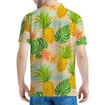 Sand Beach Pineapple Pattern Print Men's Polo Shirt