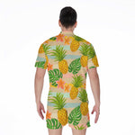Sand Beach Pineapple Pattern Print Men's Rompers
