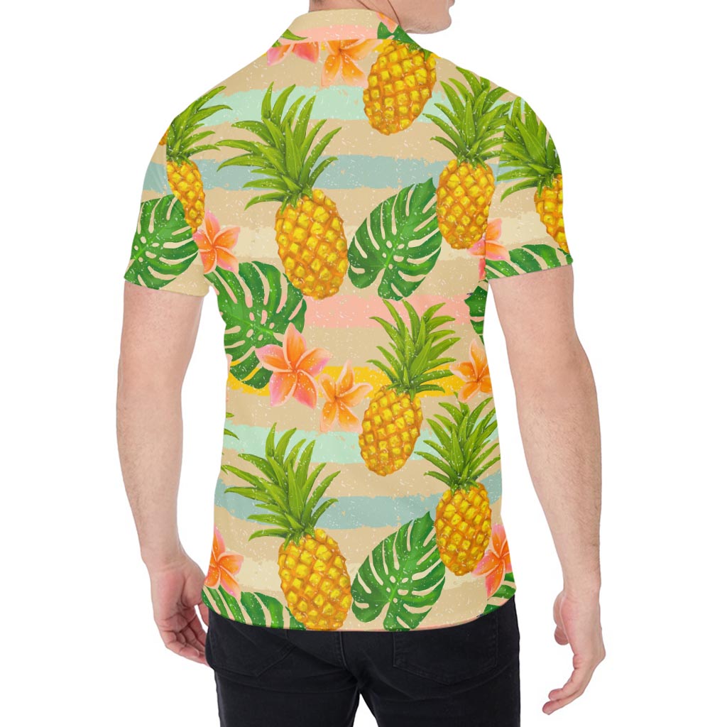 Sand Beach Pineapple Pattern Print Men's Shirt
