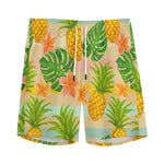 Sand Beach Pineapple Pattern Print Men's Sports Shorts