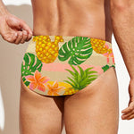 Sand Beach Pineapple Pattern Print Men's Swim Briefs