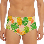 Sand Beach Pineapple Pattern Print Men's Triangle Swim Briefs