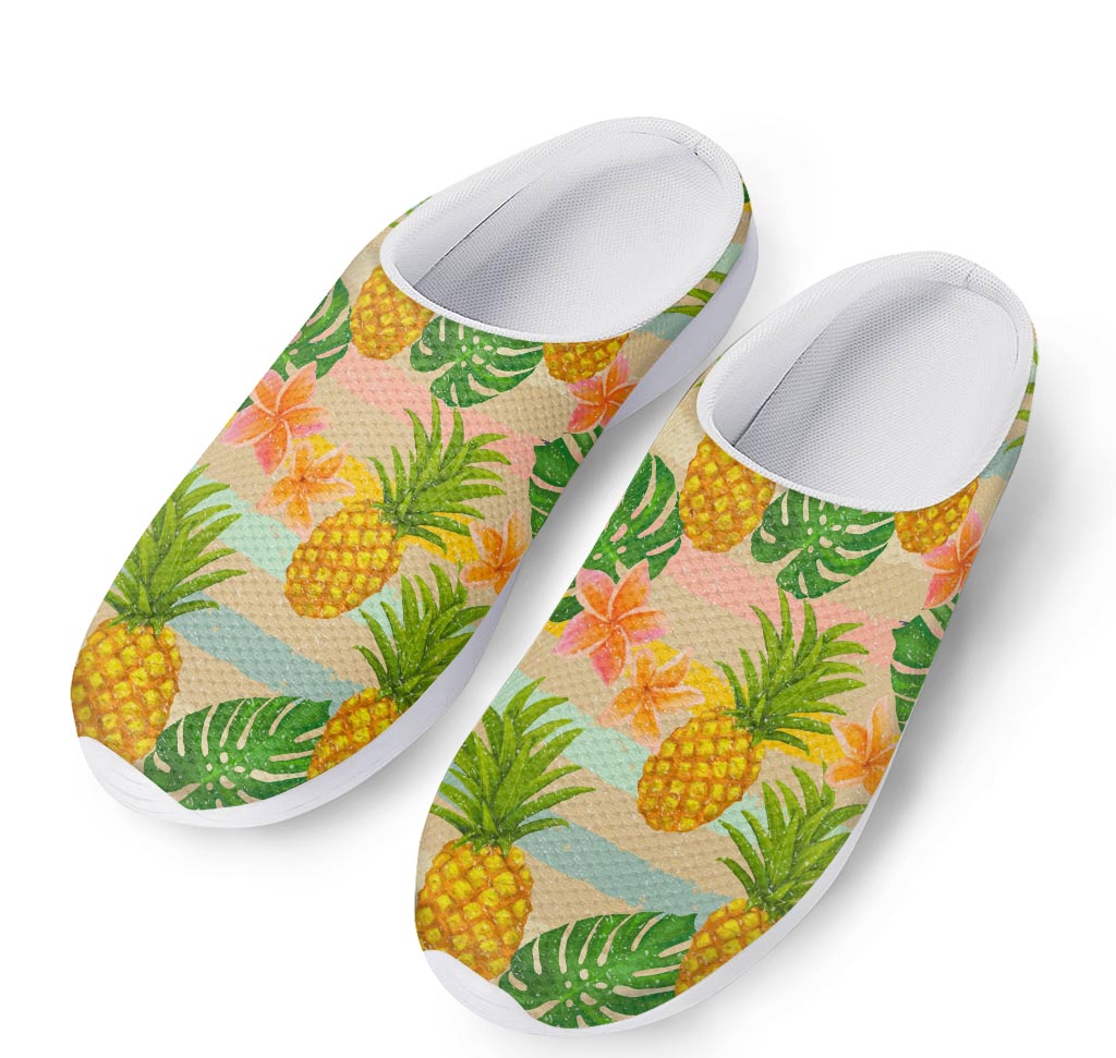 Sand Beach Pineapple Pattern Print Mesh Casual Shoes