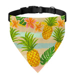 Sand Beach Pineapple Pattern Print Over The Collar Dog Bandana