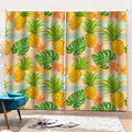 Sand Beach Pineapple Pattern Print Pencil Pleat Curtains