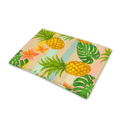 Sand Beach Pineapple Pattern Print Pet Cooling Mat Cover