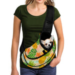 Sand Beach Pineapple Pattern Print Pet Sling Carrier
