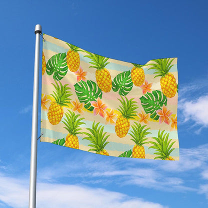 Sand Beach Pineapple Pattern Print Polyester Flag