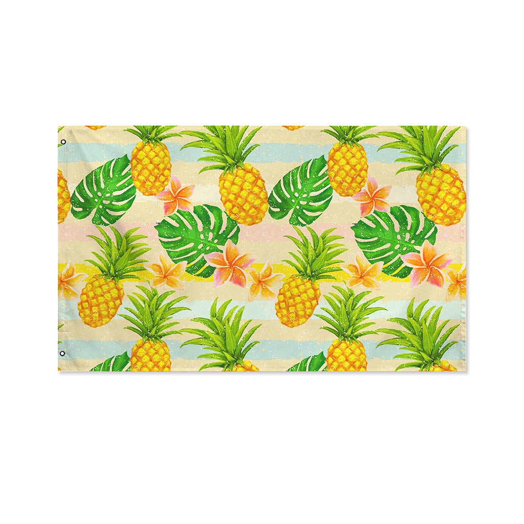 Sand Beach Pineapple Pattern Print Polyester Flag