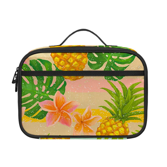 Sand Beach Pineapple Pattern Print Portable Lunch Bag