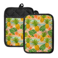 Sand Beach Pineapple Pattern Print Pot Holders With Pocket
