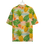 Sand Beach Pineapple Pattern Print Rayon Hawaiian Shirt