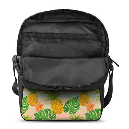 Sand Beach Pineapple Pattern Print Rectangular Crossbody Bag
