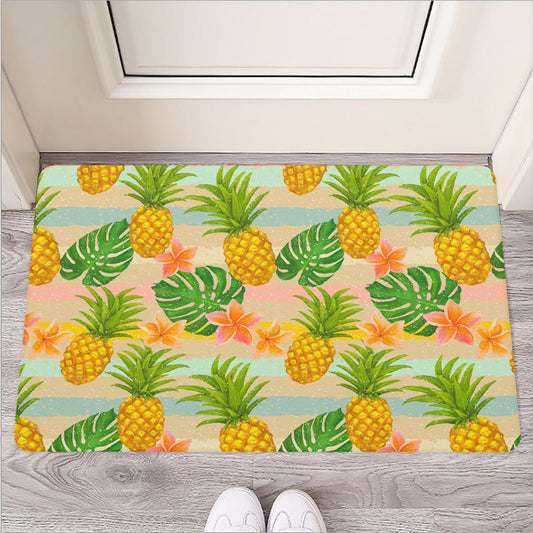 Sand Beach Pineapple Pattern Print Rubber Doormat