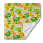 Sand Beach Pineapple Pattern Print Silk Bandana