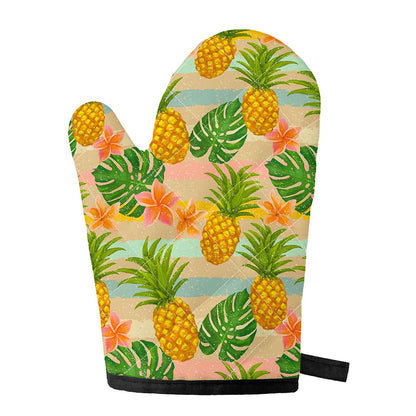 Sand Beach Pineapple Pattern Print Single Oven Mitt