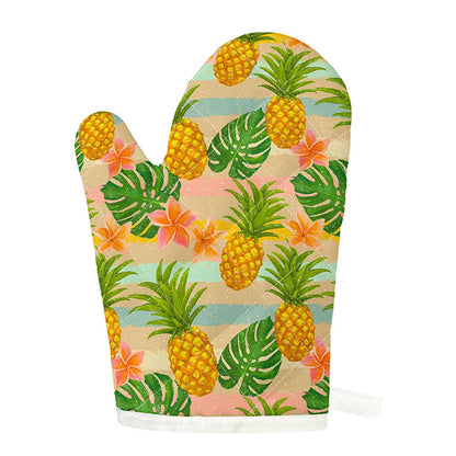 Sand Beach Pineapple Pattern Print Single Oven Mitt