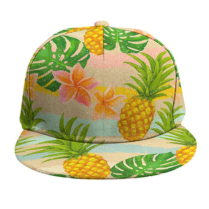 Sand Beach Pineapple Pattern Print Snapback Cap