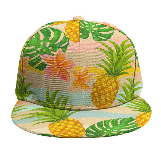 Sand Beach Pineapple Pattern Print Snapback Cap