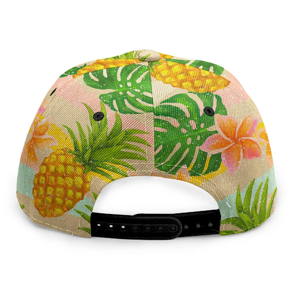Sand Beach Pineapple Pattern Print Snapback Cap