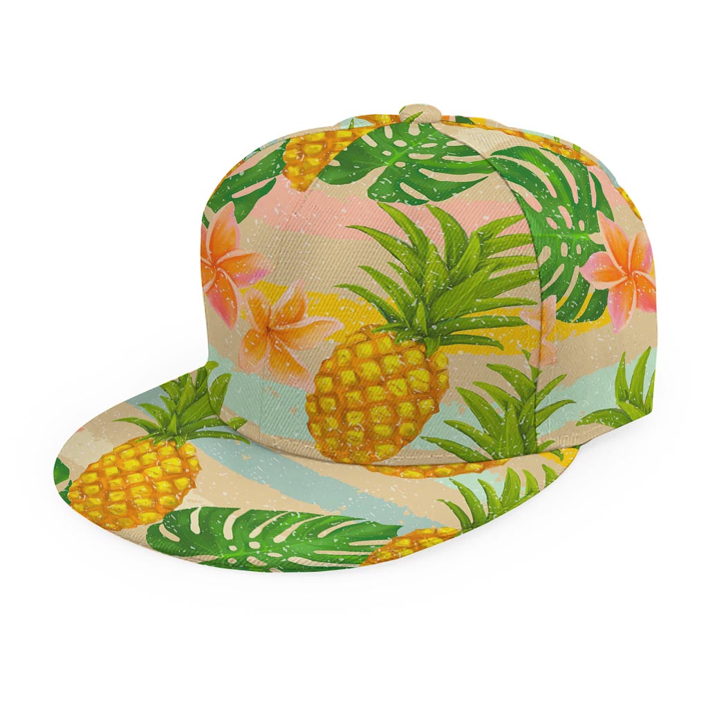 Sand Beach Pineapple Pattern Print Snapback Cap