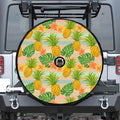 Sand Beach Pineapple Pattern Print Tire Cover With Camera Hole