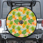 Sand Beach Pineapple Pattern Print Tire Cover With Camera Hole
