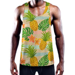 Sand Beach Pineapple Pattern Print Training Tank Top
