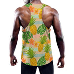 Sand Beach Pineapple Pattern Print Training Tank Top