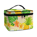 Sand Beach Pineapple Pattern Print Travel Makeup Bag